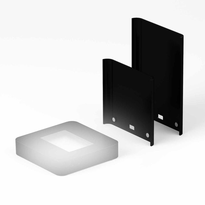 Multiljusbas medium med höga och låga magnetiska bakpaneler