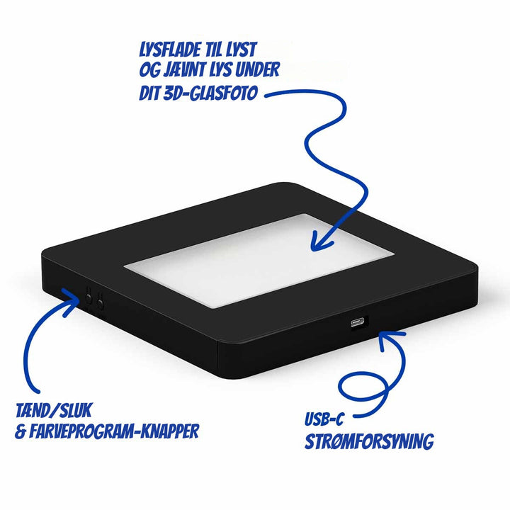 Ljusyta på Multi ljusbas extra large med knappar och USB-C-uttag